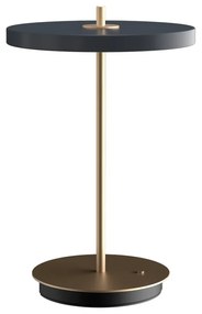 Lampada da tavolo dimmerabile a LED antracite con paralume in metallo (altezza 31 cm) Asteria Move - UMAGE