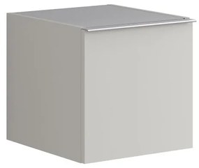 Struttura semi colonna da bagno Pixel 1 anta laccato opaco grigio pastello L 40 x H 40 x P 45.5 cm