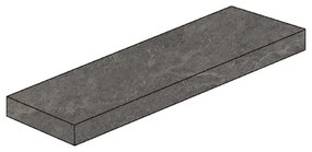 Piastrella da pavimento e rivestimento esterno 30 x 60 cm Sp. 9.5 mm rettificato Patagonia angolo in gres naturale nero antracite opaco traffico medio (pei 2/5)