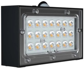 Applique a LED solare con sensore LED/3W/3,7V 3000K/4000K IP65 nero