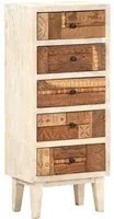 Cassettiera 45x30x105 cm in Legno Massello di Recupero 286537