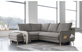 Divano letto angolare grigio (angolo sinistro) Charming Charlie - Miuform