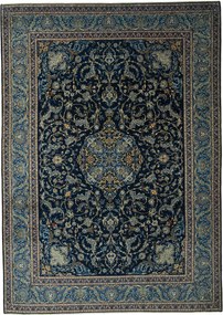 Kashan Tappeto persiano 320x440 Blu (Iran) Annodato A Mano