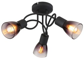 Globo 54312-3D - Lampadario a plafone SATELLA 3xE14/25W/230V nero