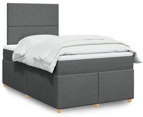 Giroletto A Molle Con Materasso Grigio Scuro 120x190cm Tessuto /