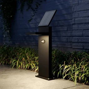 Lucande lampada solare a LED da giardino Silvan, 60 cm, sensore, antracite