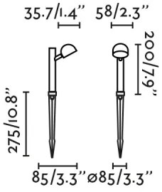 FARO 75570 - Lampada LED da esterno BROT LED/7W/230V 20 cm IP65