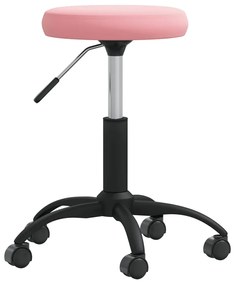 Sgabello Da Massaggio İn Velluto Rosa /