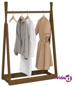 vidaXL Appendiabiti Miele 100x45x150 cm in Legno Massello di Pino