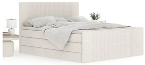 Letto boxspring beige con contenitore 180x200 cm Bergamo – Maison de Rêve