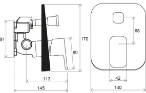 Ravak X070136 - Miscelatore doccia da incasso FREE, cromo lucido