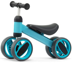 Costway Bicicletta per bambini di 1-2 anni con 4 ruote sterzo limitato, Bicicletta per bambini senza pedali Blu