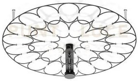 Lafra lampada da soffitto media nera 3000k 2389lm 27w d.70cm
