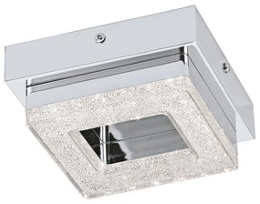 Plafoniera Moderna Fradelo Acciaio Cromo 1 Luce Led Integrato 3,2W