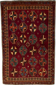 Shiraz Tappeto persiano 210x130 Rosso (Iran) Annodato A Mano