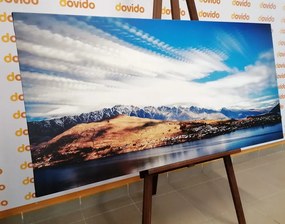 Quadro su tela – Sole al tramonto sopra il lago