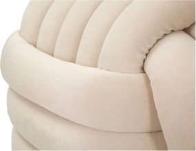 Poggiapiedi in velluto crema Softy - Mauro Ferretti