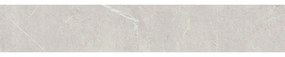 Piastrella battiscopa Eternal in ceramica grigio perla opaco L 60 x H 10 cm x Sp 9 mm confezione da 9 ml