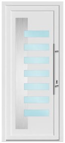 Portoncino d'ingresso in pvc 20022 L 90 x H 210 cm bianco apertura sinistra