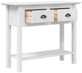Tavolo consolle bodo 90x34,5x73 cm legno massello pino bianco