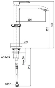 Paffoni Level Les188 Miscelatore Lavello Monocomando Con Corpo Girevole Cromo