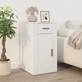 Armadietto Da Scrivania Bianco 40x49x75 Cm İn Legno Multistrato /