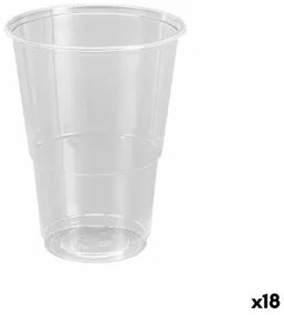Set di bicchieri riutilizzabili Algon Plastica Trasparente 12 Pezzi 500 ml (18 Unità)