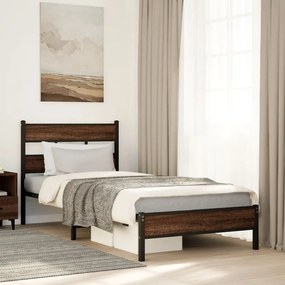 Giroletto Senza Materasso Rovere Marrone 90x200cm İn Truciolato /