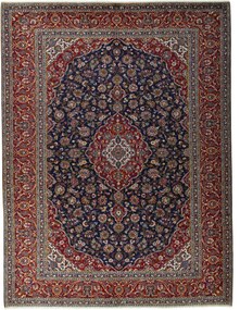 Kashan Tappeto persiano 420x320 Blu (Iran) Annodato A Mano