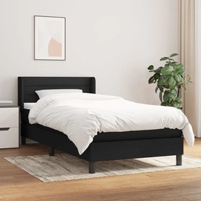 Giroletto A Molle Con Materasso Nero 100x200 Cm İn Tessuto /