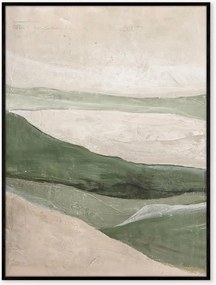 Quadro su tela incorniciato dipinto a mano Green Field