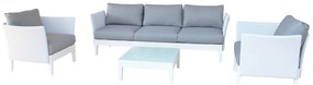 OPUS - salotto da giardino 5 posti in alluminio completo di cuscini