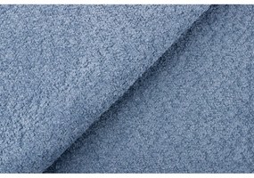 Letto matrimoniale imbottito blu con griglia 200x200 cm Tina - Ropez