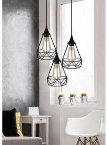 Lampadario a sospensione con filo GRAF 3xE27/60W/230V