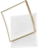 Plafoniera LED AYRTON quadrata in alluminio oro con funzione CCT 42W