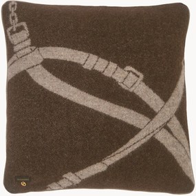 Cuscino in lana con motivo jacquard intrecciato Halter