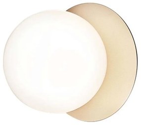 Nuura - Liila 1 Applique da Parete/Plafoniera IP44 Large Nordic Gold/Bianco Opale N