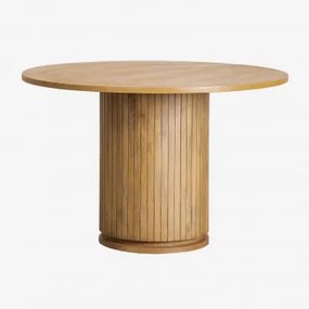 Tavolo da pranzo in legno di mango (Ø120 cm) Analis Legno Naturale - Sklum