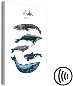 Quadro moderno Whales (1 Part) Vertical