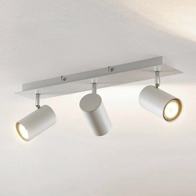 Lindby fatto da soffitto Joffrey, 48 cm, bianco, a 3 luci, metallo