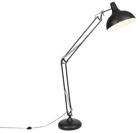 Lampada da terra industriale nera regolabile - Hobby