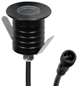 Segnapasso LED 3W IP67 Anti-Abbagliamento Nero Professional Colore Bianco Caldo 2.700K