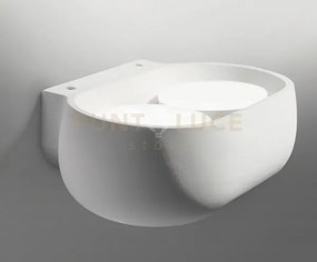 Mysia applique da parete 2 luci attacco gx53 bianca in gesso 20x120cm