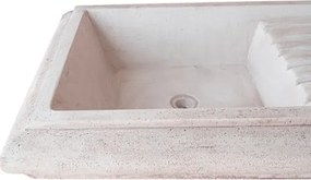 Lavabo Da Giardino In Cemento 100x50xh20 cm Brecciato Artistica Mediterranea Rosa