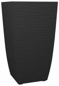 Vaso EDA Nero 43,5 x 43,5 x 78,2 cm Plastica Quadrato Moderno