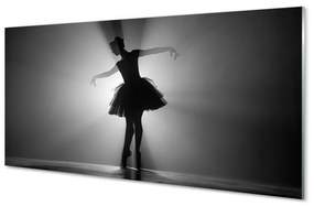 Quadro in vetro acrilico Sfondo grigio ballerina 100x50 cm