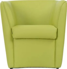 Poltrona in ecopelle Verde Valentina per casa ufficio