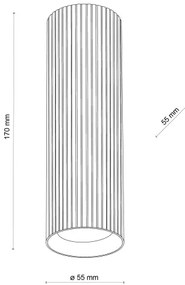 Faretto TUNE M 1xGU10/10W/230V 17 cm nero