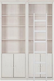 Libreria in legno di pino bianco 148x223 cm Anita - Støraa