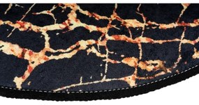 SET 2x Tappeto bagno GOLDES 60x100 cm nero/oro